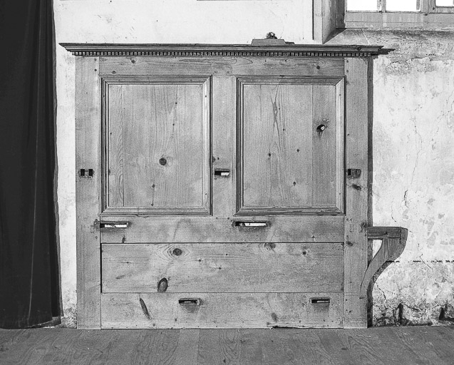Détail des boiseries de la nef. © Yves Sancey / Région Bourgogne-Franche-Comté, Inventaire du patrimoine - 1975
