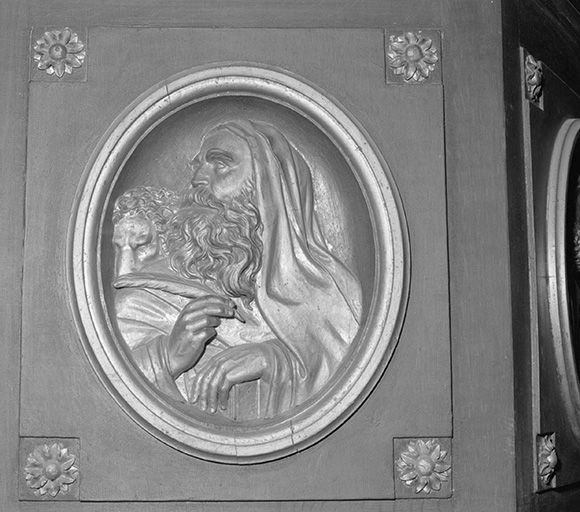Détail : saint Marc. © Yves Sancey / Région Bourgogne-Franche-Comté, Inventaire du patrimoine - 1975