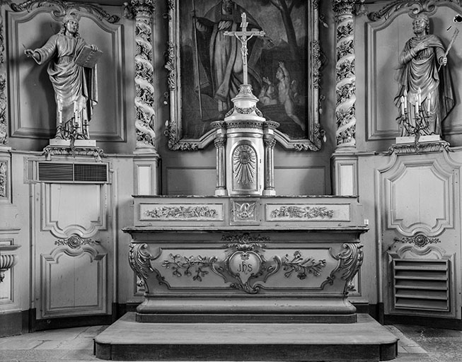 Autel et tabernacle. © Yves Sancey / Région Bourgogne-Franche-Comté, Inventaire du patrimoine - 1976