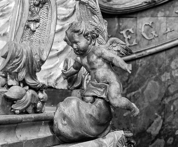 Détail du tabernacle du maître-autel. © Yves Sancey / Région Bourgogne-Franche-Comté, Inventaire du patrimoine - 1976