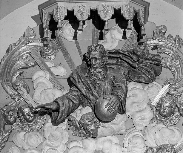 Détail de La Gloire : le Père éternel. © Yves Sancey / Région Bourgogne-Franche-Comté, Inventaire du patrimoine - 1978