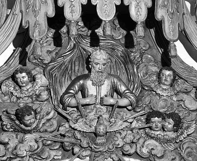 Détail, Dieu le Père. © Yves Sancey / Région Bourgogne-Franche-Comté, Inventaire du patrimoine - 1982