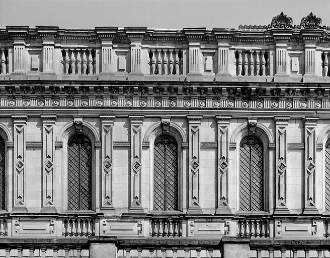 Elévation du deuxième niveau de la nef, côté sud. © Jérôme Mongreville / Région Bourgogne-Franche-Comté, Inventaire du patrimoine - 1988