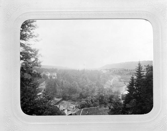 Vue d'ensemble depuis le nord, à la fin du 19e siècle. © Yves  Sancey (reproduction), De Jongh Frères / Région Bourgogne-Franche-Comté, Inventaire du patrimoine - 1988