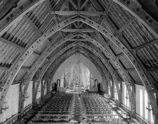 La nef vue depuis la tribune. © Yves Sancey / Région Bourgogne-Franche-Comté, Inventaire du patrimoine - 1990