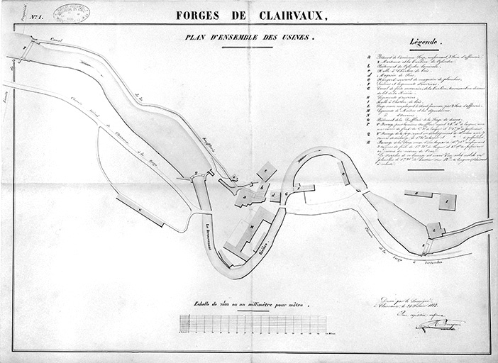 Plan d'ensemble des usines. © Jérôme Mongreville / Région Bourgogne-Franche-Comté, Inventaire du patrimoine - 1996