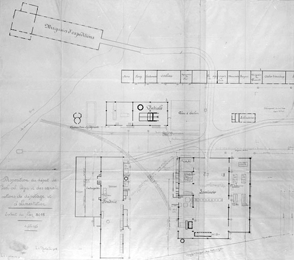 [Plan général des Aciéries]. © Yves Sancey / Région Bourgogne-Franche-Comté, Inventaire du patrimoine - 1997
