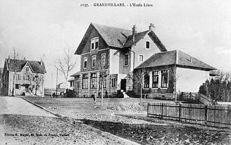 Grandvillars. L'Ecole Libre. © Jérôme  Mongreville (reproduction) / Région Bourgogne-Franche-Comté, Inventaire du patrimoine - 2001