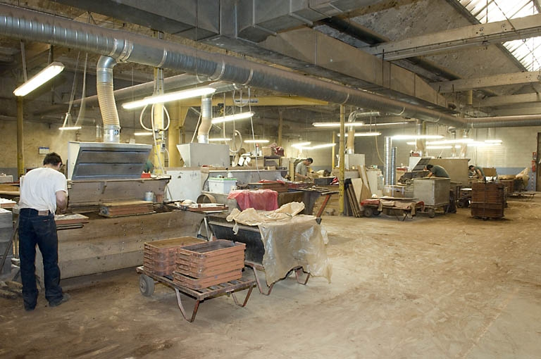 Atelier de moulage. Vue d'ensemble depuis l'ouest. © Jérôme Mongreville / Région Bourgogne-Franche-Comté, Inventaire du patrimoine - 2007