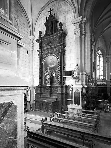 Vue d'ensemble de l'autel latéral nord. © Yves Sancey / Région Bourgogne-Franche-Comté, Inventaire du patrimoine - 1973