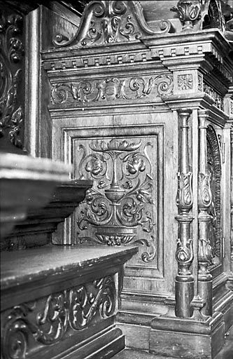 Autel-retable nord : détail d'un panneau. © Yves Sancey / Région Bourgogne-Franche-Comté, Inventaire du patrimoine - 1973