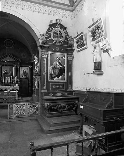 L'autel retable latéral sud. © Yves Sancey / Région Bourgogne-Franche-Comté, Inventaire du patrimoine - 1974