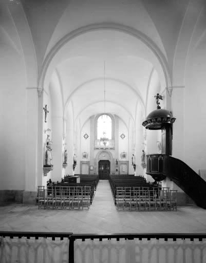 Nef vu depuis le choeur. © Yves Sancey / Région Bourgogne-Franche-Comté, Inventaire du patrimoine - 1978