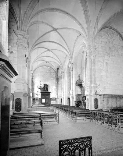 La nef vue depuis le choeur. © Yves Sancey / Région Bourgogne-Franche-Comté, Inventaire du patrimoine - 1978