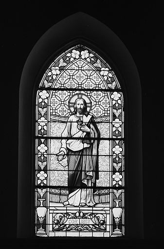 Baie 1 : Sacré-Coeur. © Jean-Luc Ligier / Région Bourgogne-Franche-Comté, Inventaire du patrimoine - 1981