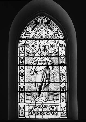 Baie 2 : Sacré-Coeur de Marie. © Jean-Luc Ligier / Région Bourgogne-Franche-Comté, Inventaire du patrimoine - 1981