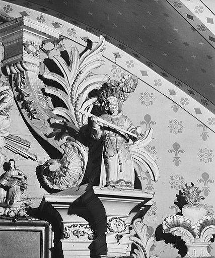 Statue : saint moine. © Yves Sancey / Région Bourgogne-Franche-Comté, Inventaire du patrimoine - 1982