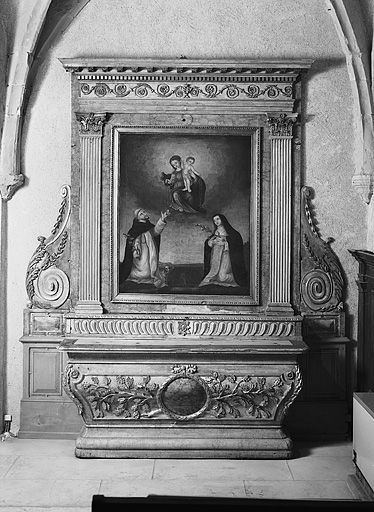 Vue d'ensemble de l'autel secondaire sud. © Yves Sancey / Région Bourgogne-Franche-Comté, Inventaire du patrimoine - 1982