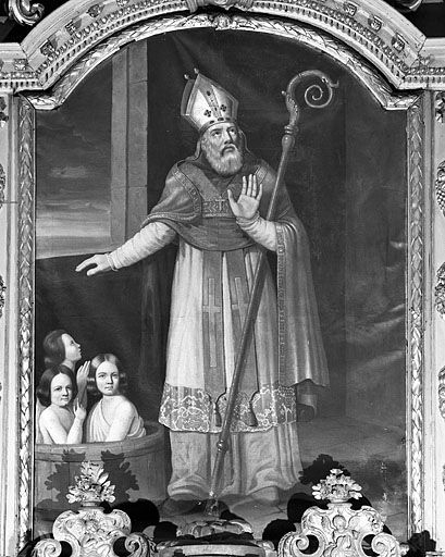 Tableau d'autel : saint Nicolas. © Yves Sancey / Région Bourgogne-Franche-Comté, Inventaire du patrimoine - 1982