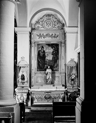 Vue d'ensemble de l'autel secondaire sud. © Yves Sancey / Région Bourgogne-Franche-Comté, Inventaire du patrimoine - 1982