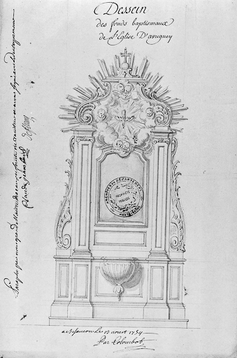 Dessin par Charles Colombot © Yves Sancey, Jean-Charles Colombot / Région Bourgogne-Franche-Comté, Inventaire du patrimoine - 1983