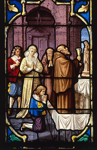 Détail de l'action de grâce du premier miraculé © Yves Sancey / Région Bourgogne-Franche-Comté, Inventaire du patrimoine - 1986