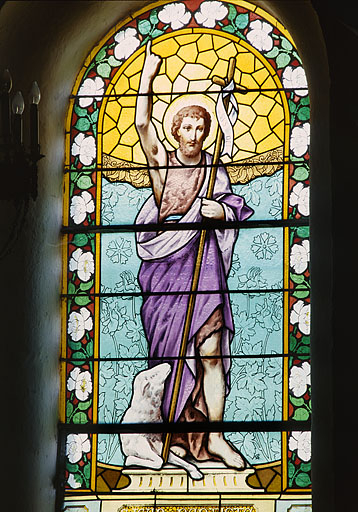 Baie 3 : saint Jean-Baptiste. © Yves Sancey / Région Bourgogne-Franche-Comté, Inventaire du patrimoine - 1987