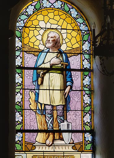 Baie 4 : saint Isidore © Yves Sancey / Région Bourgogne-Franche-Comté, Inventaire du patrimoine - 1987