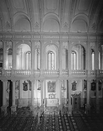 Elévation intérieure droite de la nef. © Jérôme Mongreville / Région Bourgogne-Franche-Comté, Inventaire du patrimoine - 1988