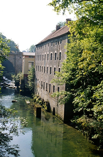 Elévation de l'atelier de fabrication depuis l'aval. © Yves Sancey / Région Bourgogne-Franche-Comté, Inventaire du patrimoine - 1997