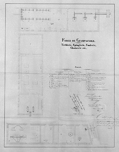 Forge de Champagnole - Tréfilerie, Epinglerie, Fonderie, Chaînerie, etc. © Yves Sancey / Région Bourgogne-Franche-Comté, Inventaire du patrimoine - 1997