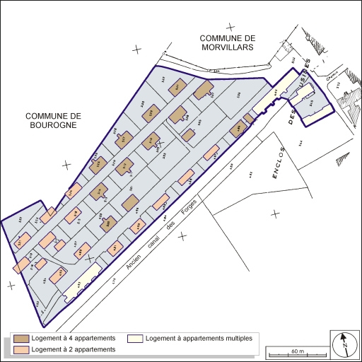 Plan-masse et de situation. © André Céréza / Région Bourgogne-Franche-Comté, Inventaire du patrimoine - 2003