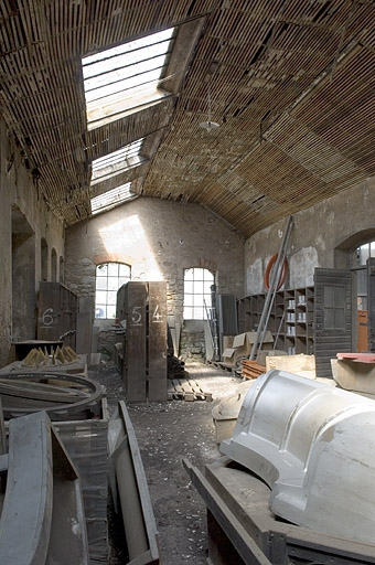 Vue intérieure de la fonderie primitive. Magasin industriel. © Jérôme Mongreville / Région Bourgogne-Franche-Comté, Inventaire du patrimoine - 2006