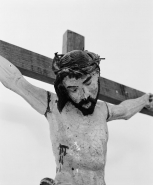 Détail du Christ. © Région Bourgogne-Franche-Comté, Inventaire du patrimoine