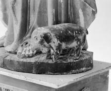 Détail du cochon. © Région Bourgogne-Franche-Comté, Inventaire du patrimoine