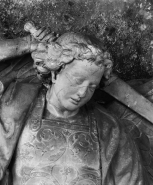 Détail du visage. © Région Bourgogne-Franche-Comté, Inventaire du patrimoine