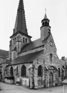 Façade et élévation gauche de la nef. © Région Bourgogne-Franche-Comté, Inventaire du patrimoine