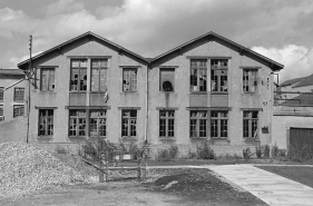 Atelier de perforation puis d'ajustage (construit en 1908-18), pignon Sud. © Région Bourgogne-Franche-Comté, Inventaire du patrimoine