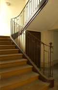 Escalier de l'ancien vestibule. © Région Bourgogne-Franche-Comté, Inventaire du patrimoine