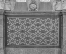 Chapelle, détail de peinture murale, bas-côté droit. © Région Bourgogne-Franche-Comté, Inventaire du patrimoine
