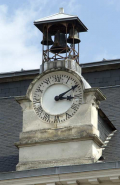 Pavillon Dormois : horloge et campanile. © Région Bourgogne-Franche-Comté, Inventaire du patrimoine