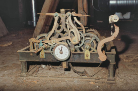 Mécanisme de l'ancienne horloge. © Région Bourgogne-Franche-Comté, Inventaire du patrimoine