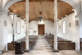 Nef, vue prise du choeur. © Région Bourgogne-Franche-Comté, Inventaire du patrimoine