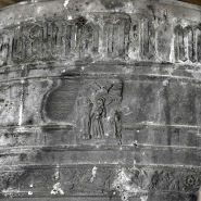 Détail du décor : sainte Barbe. © Région Bourgogne-Franche-Comté, Inventaire du patrimoine