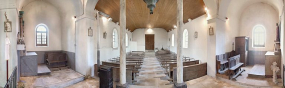Nef et chapelles, vue panoramique. © Région Bourgogne-Franche-Comté, Inventaire du patrimoine