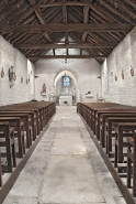 Vue de la nef, depuis l'entrée. © Région Bourgogne-Franche-Comté, Inventaire du patrimoine