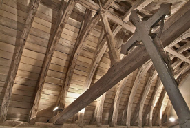 Détail de la charpente. © Région Bourgogne-Franche-Comté, Inventaire du patrimoine