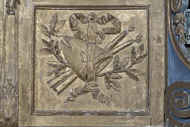 Détail : décor de l'aile droite du tabernacle. © Région Bourgogne-Franche-Comté, Inventaire du patrimoine