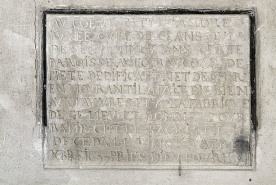 Plaque funéraire du curé André Buvée. © Région Bourgogne-Franche-Comté, Inventaire du patrimoine