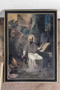 Vue d'ensemble du tableau représentant Saint François de Sales. © Région Bourgogne-Franche-Comté, Inventaire du patrimoine